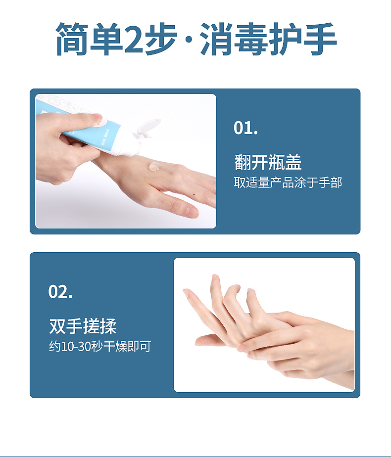 Portable 80ml Disposable Antibacterial Hand Cleaning Gel Wash